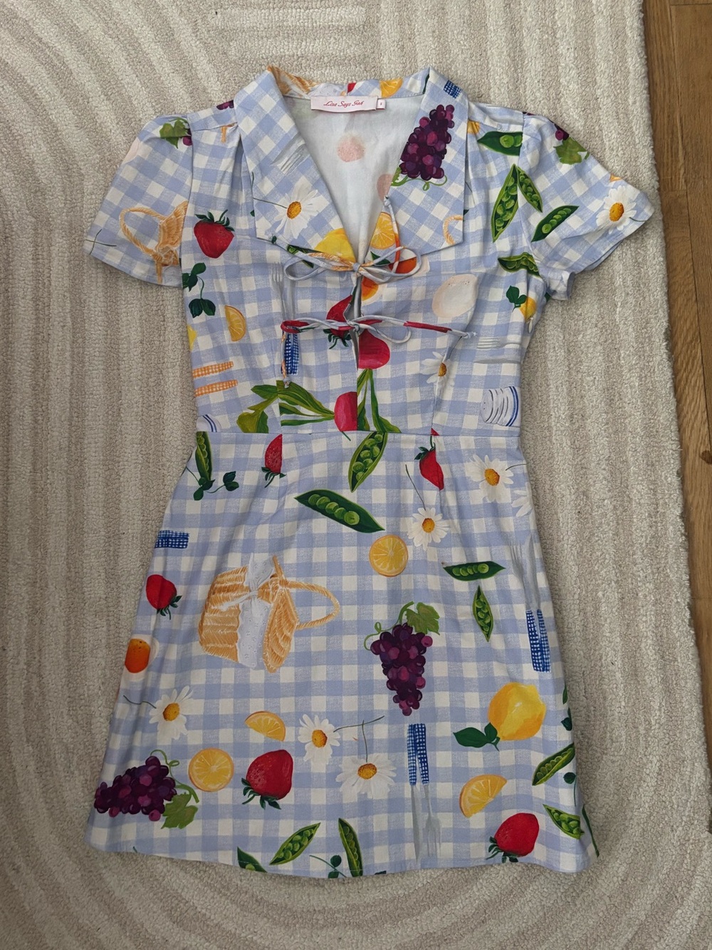 Lisa Says Gah Picnic Alfresco Gingham Alexa Shirtdress - Size S